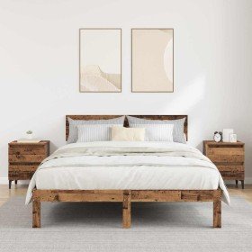 Armario de Noche 2 pcs Madera vieja 40 x 35 x 50 cm en Mesitas de noche | Comprar online en Foro24
