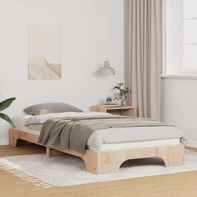 Estructura de cama Marrón 80 x 210 cm Madera de pino macizo en Camas y somieres | Comprar online en Foro24