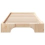 Estructura de cama Marrón 80 x 210 cm Madera de pino macizo en Camas y somieres | Comprar online en Foro24