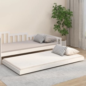 Estructura de cama madera maciza de pino blanco 90