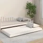 Solid white pine wood bed frame 90x200 cm by vidaXL, Beds and slatted bases - Ref: Foro24-823495, Price: 88,74 €, Discount: %
