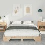 Estructura de cama Marrón 140 x 210 cm Madera de pino macizo en Camas y somieres | Comprar online en Foro24