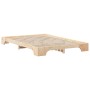 Estructura de cama Marrón 140 x 210 cm Madera de pino macizo en Camas y somieres | Comprar online en Foro24