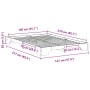 Estructura de cama Blanco 140 x 210 cm Madera