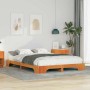 Estructura de cama Marrón 140 x 210 cm Madera