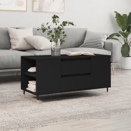 Schwarzer Couchtisch aus Holzwerkstoff, 102 x 44,5 x 50 cm von vidaXL, Couchtisch - Ref: Foro24-830989, Preis: 80,05 €, Rabat...