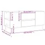 Couchtisch aus eichenbraunem Holzwerkstoff, 102 x 44,5 x 50 cm von vidaXL, Couchtisch - Ref: Foro24-830995, Preis: 77,80 €, R...
