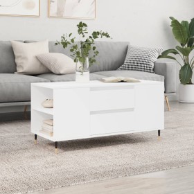Weißer Couchtisch aus Holzwerkstoff, 102 x 44,5 x 50 cm von vidaXL, Couchtisch - Ref: Foro24-830988, Preis: 78,90 €, Rabatt: %