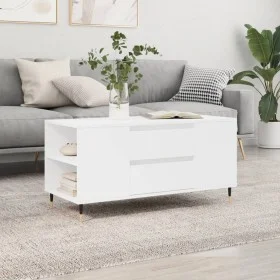 White engineered wood coffee table 102x44.5x50 cm by vidaXL, Coffee table - Ref: Foro24-830988, Price: 77,88 €, Discount: %