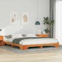 Estructura de cama Marrón 200 x 210 cm Madera de pino macizo en Camas y somieres | Comprar online en Foro24