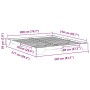 Estructura de cama Marrón 200 x 210 cm Madera de pino macizo en Camas y somieres | Comprar online en Foro24