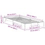 Estructura de cama Marrón 90 x 220 cm Madera en Camas y somieres | Comprar online en Foro24