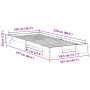 Estructura de cama Marrón 100 x 220 cm Madera de pino macizo en Camas y somieres | Comprar online en Foro24