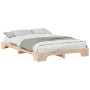 Estructura de cama Marrón 140 x 220 cm Madera maciza de pino