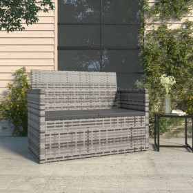 Banco de jardín con cojines ratán sintético gris 105 cm de vidaXL, Bancos de jardín - Ref: Foro24-362317, Precio: 105,38 €, D...