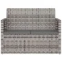 Banco de jardín con cojines ratán sintético gris 105 cm de vidaXL, Bancos de jardín - Ref: Foro24-362317, Precio: 101,40 €, D...