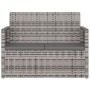 Garden bench with gray synthetic rattan cushions 105 cm by vidaXL, garden benches - Ref: Foro24-362317, Price: 110,81 €, Disc...