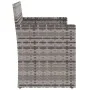 Banco de jardín con cojines ratán sintético gris 105 cm de vidaXL, Bancos de jardín - Ref: Foro24-362317, Precio: 101,40 €, D...