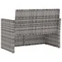 Banco de jardín con cojines ratán sintético gris 105 cm de vidaXL, Bancos de jardín - Ref: Foro24-362317, Precio: 101,40 €, D...