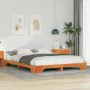 Estructura de cama Marrón 160 x 220 cm Madera de pino macizo en Camas y somieres | Comprar online en Foro24