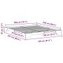 Estructura de cama Blanco 200 x 220 cm Madera maciza de pino