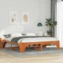 Estructura de cama Marrón 180 x 200 cm Madera maciza de pino