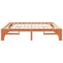 Estructura de cama Marrón 180 x 200 cm Madera maciza de pino
