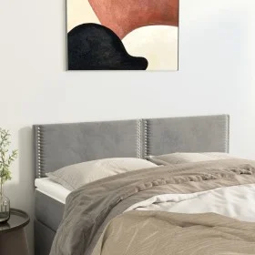 Kopfteile 2 Einheiten hellgrauer Samt 72x5x78/88 cm von vidaXL, Kopf- und Fußteile - Ref: Foro24-345938, Preis: 44,78 €, Raba...
