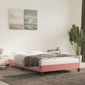 Bettgestell aus rosafarbenem Samt, 120 x 200 cm von vidaXL, Betten und Lattenroste - Ref: Foro24-346969, Preis: 104,17 €, Rab...
