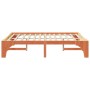 Estructura de cama Marrón 140 x 200 cm Madera maciza de pino