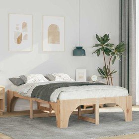 Estructura de cama Marrón 120 x 200 cm Madera de pino macizo en Camas y somieres | Comprar online en Foro24
