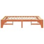 Estructura de cama Marrón 120 x 200 cm Madera maciza de pino