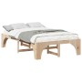 Estructura de cama Marrón 140 x 190 cm Madera maciza de pino