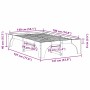 Estructura de cama Marrón 140 x 190 cm Madera maciza de pino