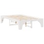 Estructura de cama Blanco 140 x 190 cm Madera maciza de pino