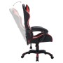 Gaming-Stuhl mit RGB-LED-Leuchten aus rotem und schwarzem Kunstleder von vidaXL, Bürostühle - Ref: Foro24-287997, Preis: 169,...
