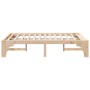 Estructura de cama Marrón 135 x 190 cm Madera de pino macizo en Camas y somieres | Comprar online en Foro24