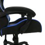 Silla gaming con luces LED RGB cuero sintético azul y negro de vidaXL, Sillas de oficina - Ref: Foro24-287996, Precio: 171,46...