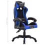 Silla gaming con luces LED RGB cuero sintético azul y negro de vidaXL, Sillas de oficina - Ref: Foro24-287996, Precio: 171,46...
