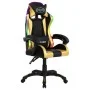 Gaming chair with RGB LED lights gold and black synthetic leather by vidaXL, Office chairs - Ref: Foro24-287998, Price: 166,8...