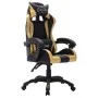Gaming chair with RGB LED lights gold and black synthetic leather by vidaXL, Office chairs - Ref: Foro24-287998, Price: 166,8...