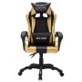 Silla gaming con luces LED RGB cuero sintético dorado y negro de vidaXL, Sillas de oficina - Ref: Foro24-287998, Precio: 169,...