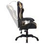 Silla gaming con luces LED RGB cuero sintético dorado y negro de vidaXL, Sillas de oficina - Ref: Foro24-287998, Precio: 169,...