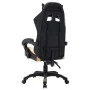 Gaming chair with RGB LED lights gold and black synthetic leather by vidaXL, Office chairs - Ref: Foro24-287998, Price: 166,8...