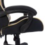 Silla gaming con luces LED RGB cuero sintético dorado y negro de vidaXL, Sillas de oficina - Ref: Foro24-287998, Precio: 169,...