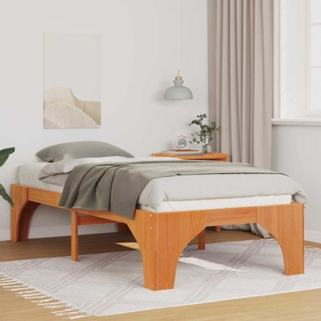 Estructura de cama Marrón 90 x 200 cm Madera de pino macizo en Camas y somieres | Comprar online en Foro24