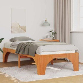 Estructura de cama Marrón 90 x 190 cm Madera de pino macizo en Camas y somieres | Comprar online en Foro24