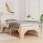 Estructura de cama Marrón 75 x 190 cm Madera maciza de pino