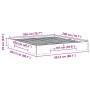 Estructura de cama Marrón 200 x 200 cm Madera maciza de pino en Camas y somieres | Comprar online en Foro24