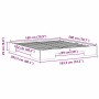 Estructura de cama Marrón 180 x 200 cm Madera maciza de pino en Camas y somieres | Comprar online en Foro24